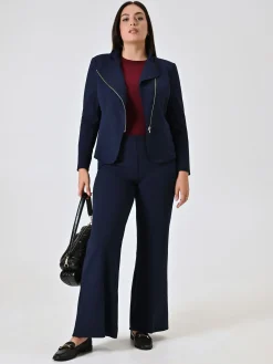 PANTALONE PALAZZO CURVY BLU
