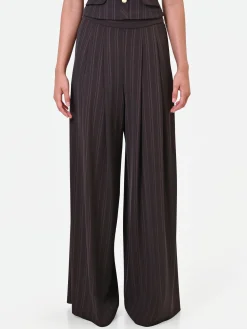 PANTALONE PALAZZO GESSATO TESTA DI MORO