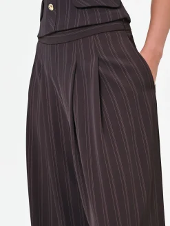 PANTALONE PALAZZO GESSATO TESTA DI MORO