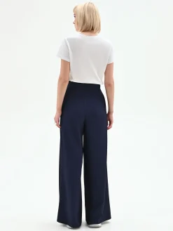 PANTALONE PALAZZO IN CADI BLU