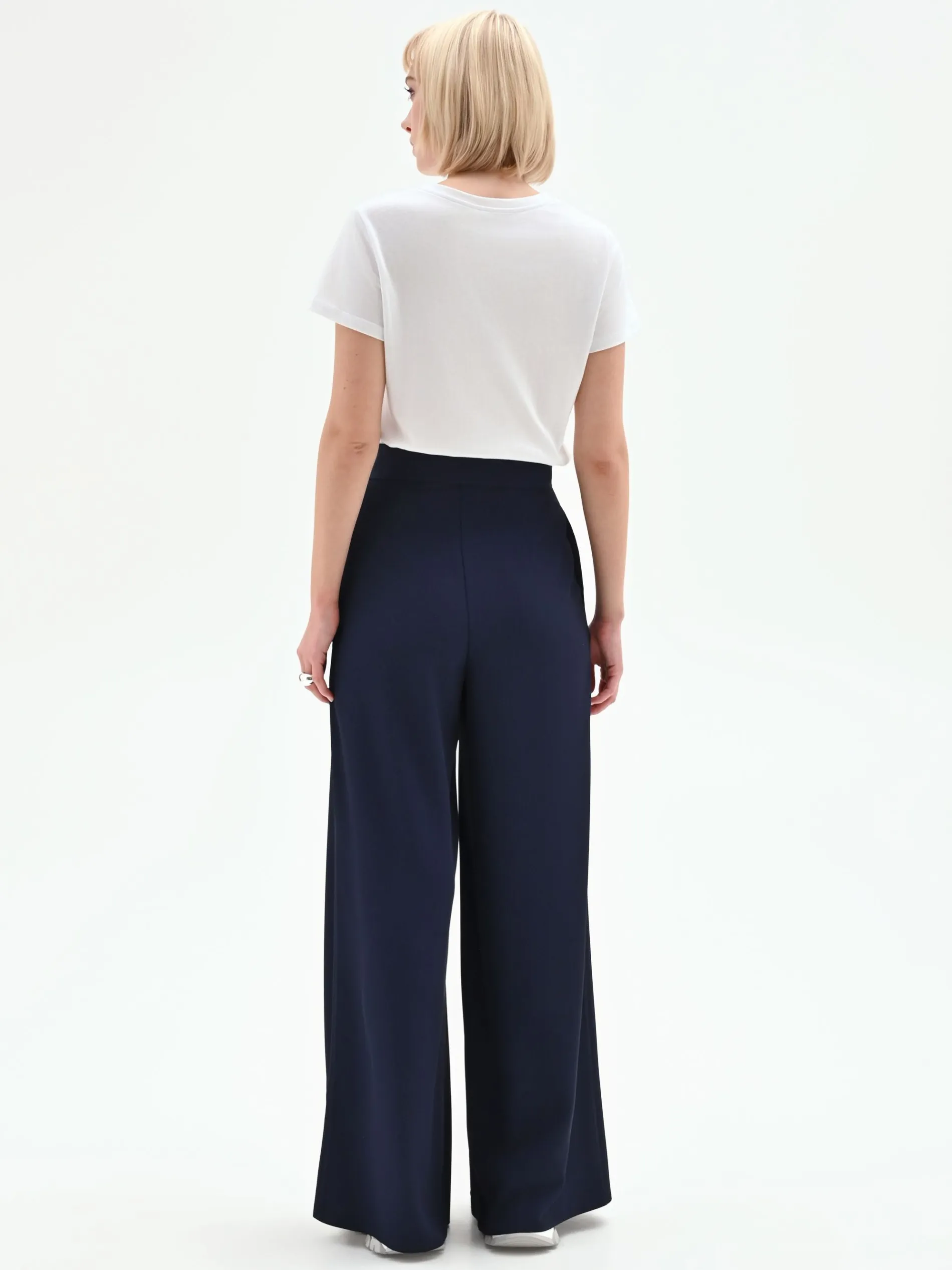 PANTALONE PALAZZO IN CADI BLU