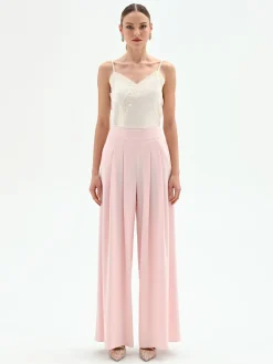 PANTALONE PALAZZO ROSA PASTELLO