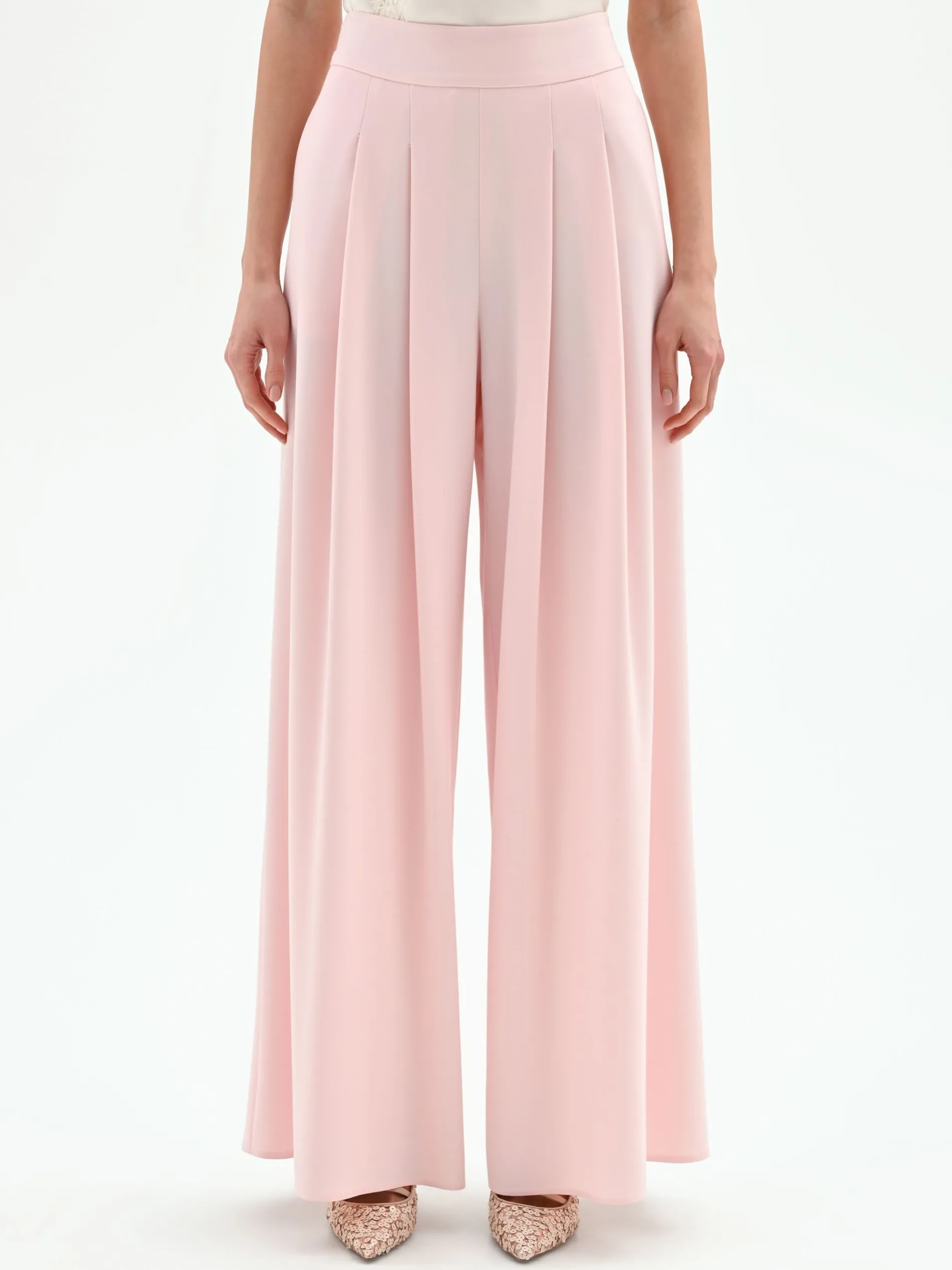 PANTALONE PALAZZO ROSA PASTELLO