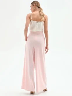 PANTALONE PALAZZO ROSA PASTELLO