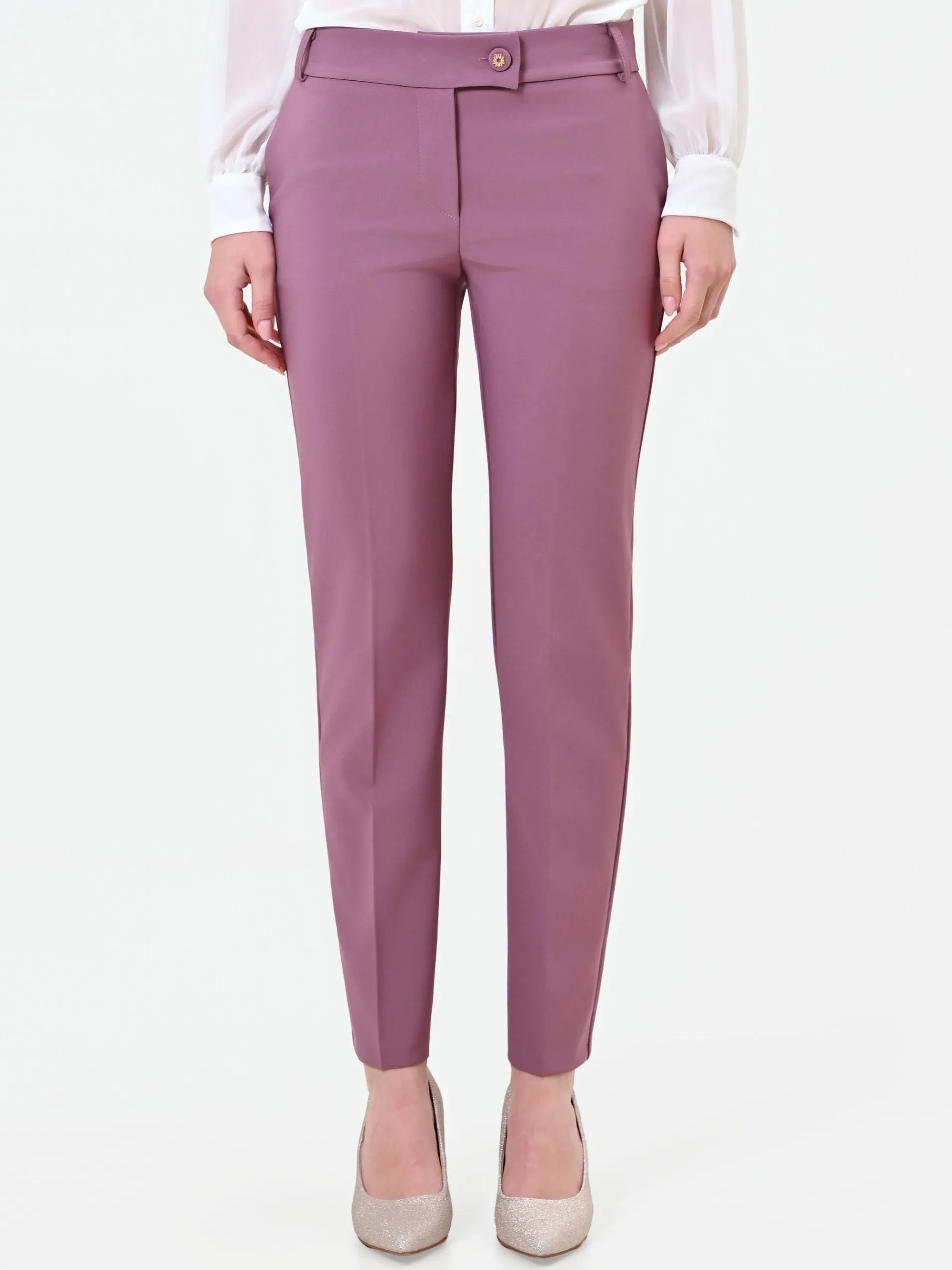 PANTALONE ROSA ANTICO A SIGARETTA