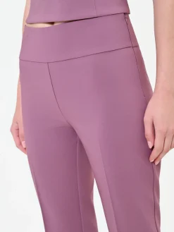 PANTALONE ROSA ANTICO A VITA ALTA