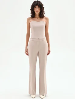 PANTALONE STUDIO TORTORA BEIGE MID FLARED
