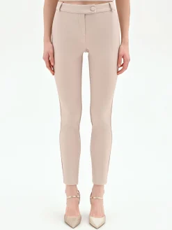 PANTALONE TORTORA BEIGE SKINNY
