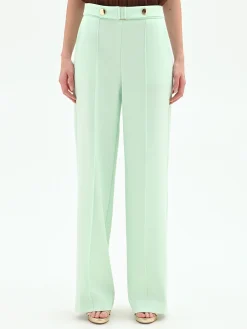 PANTALONE VERDE MENTA A GAMBA DRITTA