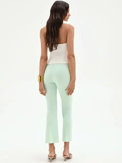 PANTALONE VERDE MENTA DALLA LINEA SLIM