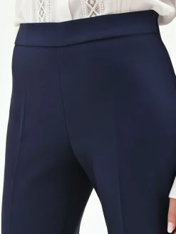 PANTALONI A ZAMPA BLU IN TESSUTO TECNICO