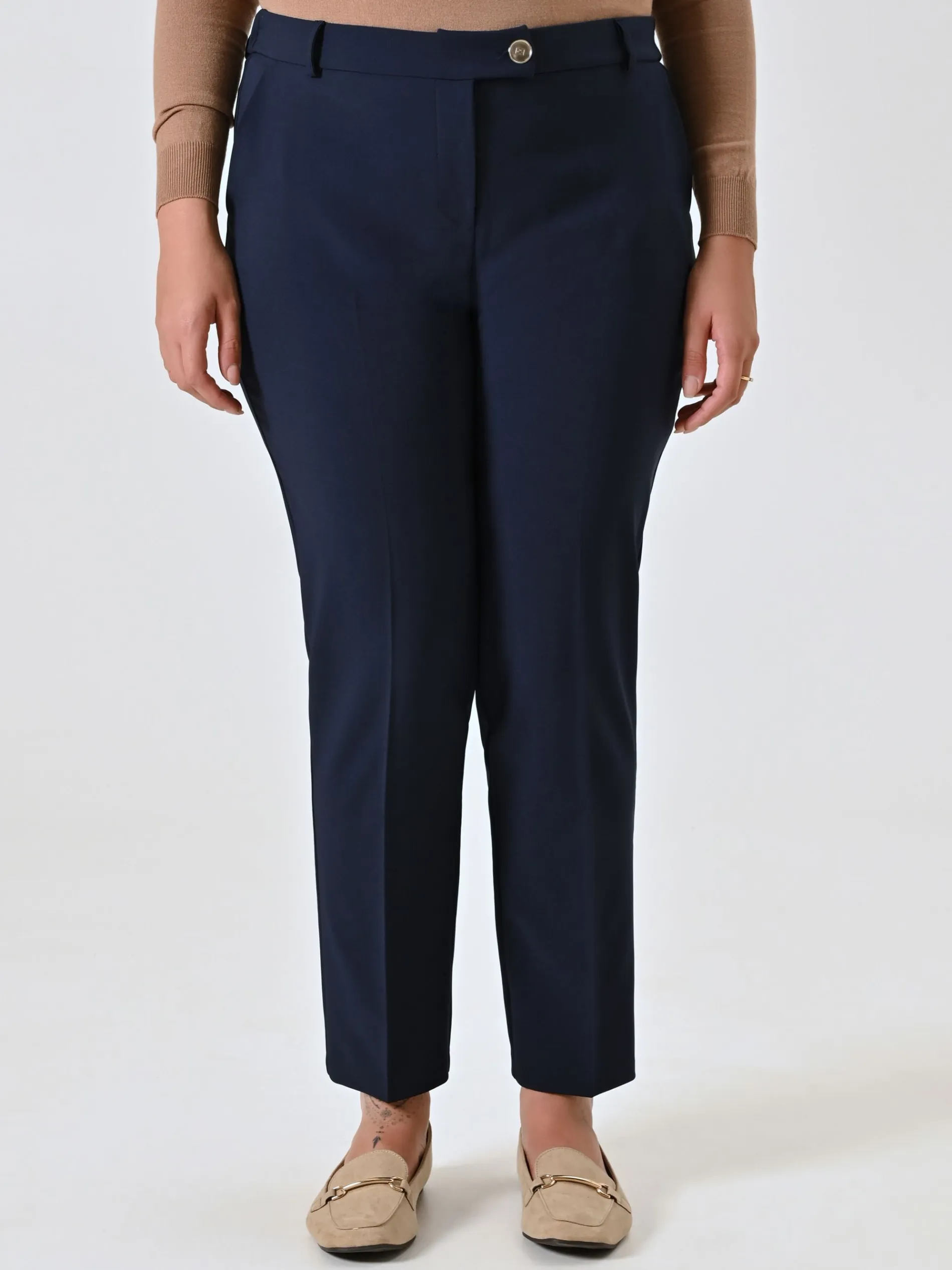 PANTALONI CURVY STRAIGHT BLU