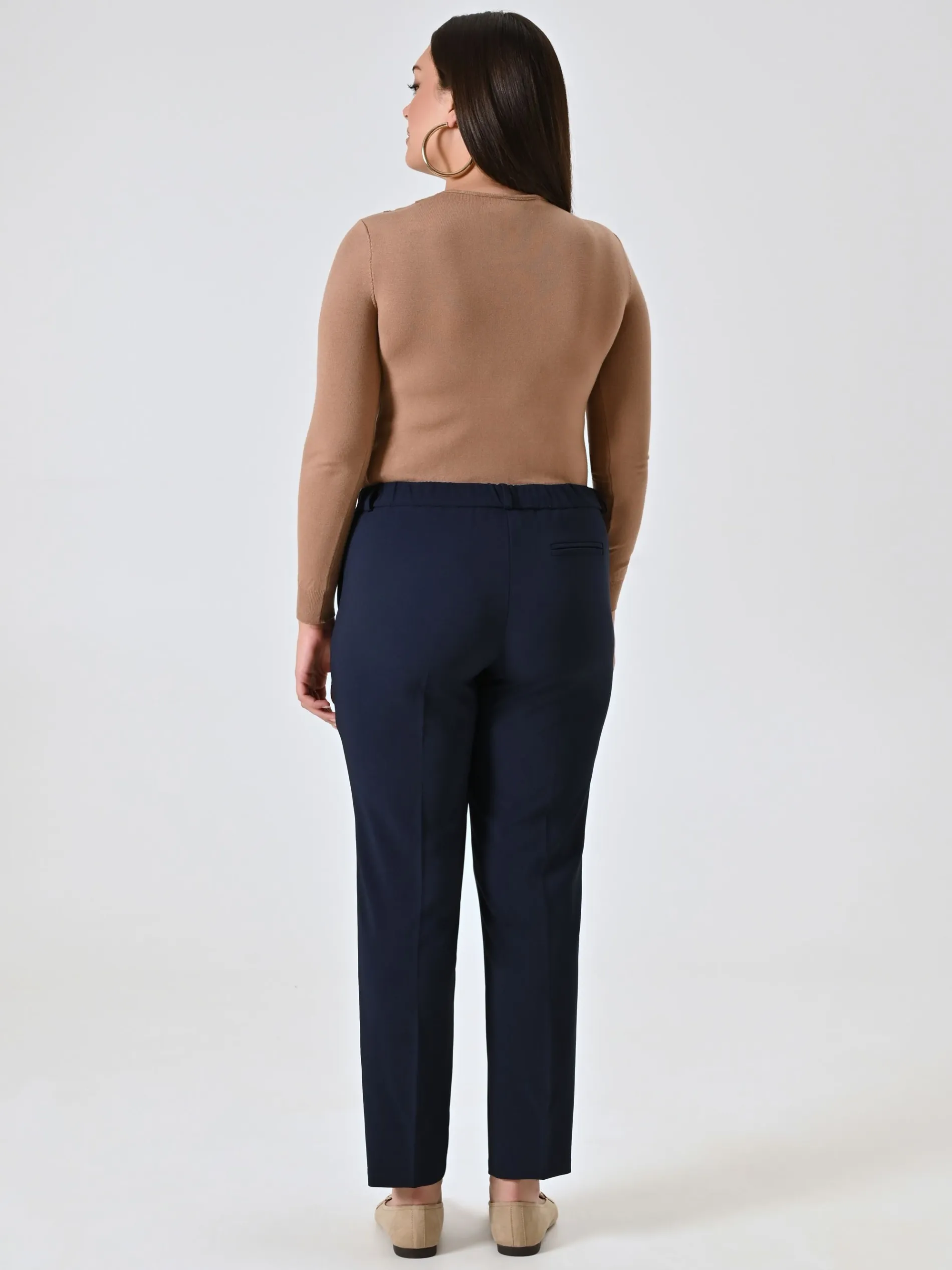 PANTALONI CURVY STRAIGHT BLU