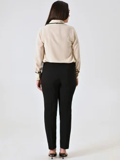 PANTALONI CURVY STRAIGHT NERI