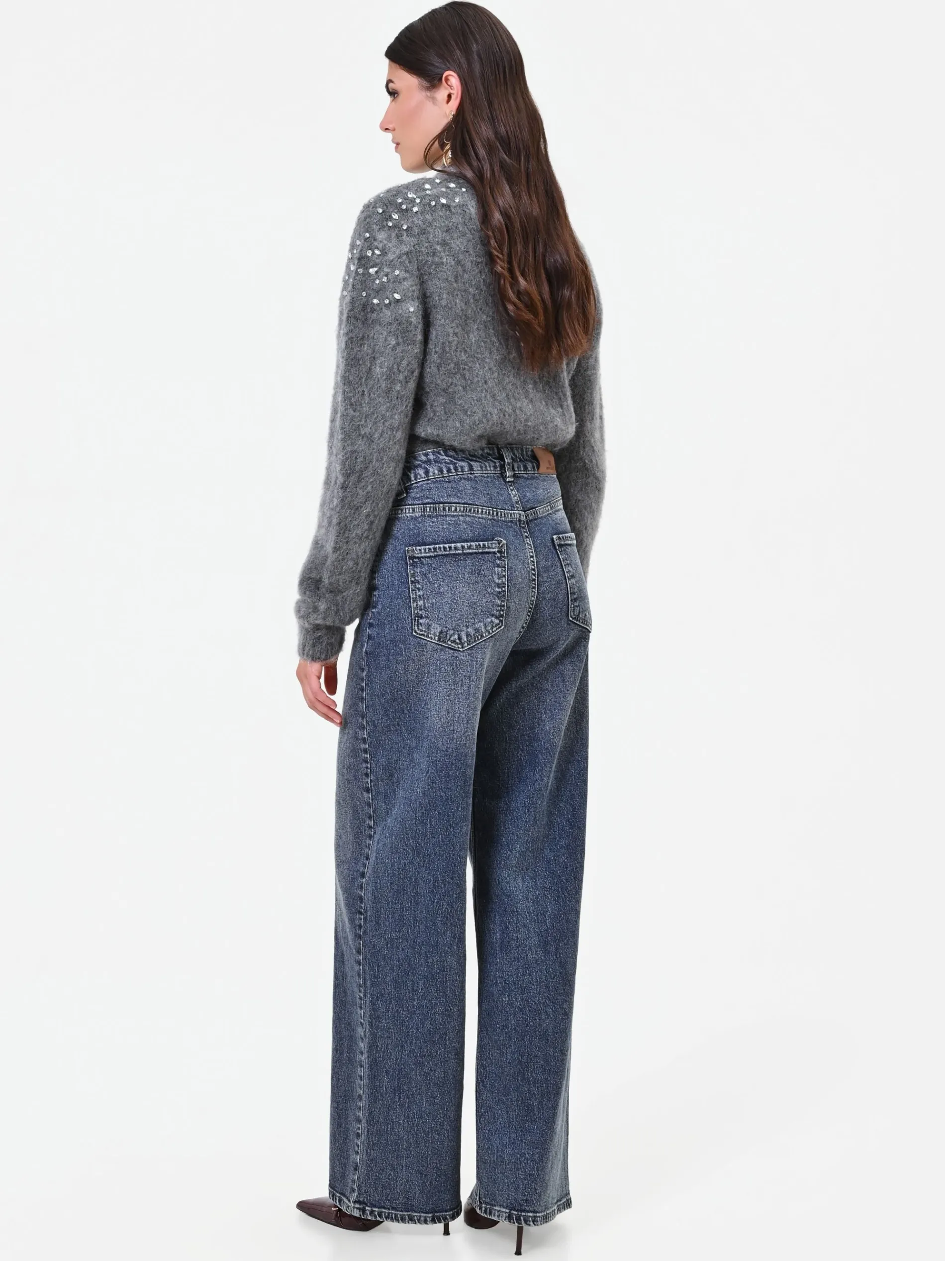 PANTALONI JEANS A GAMBA DRITTA BLU INDACO