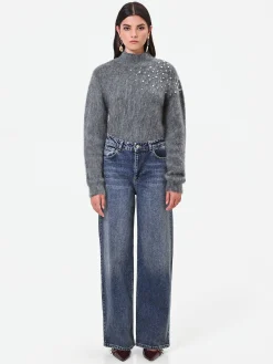 PANTALONI JEANS A GAMBA DRITTA BLU INDACO