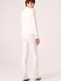 PANTALONI MID FLARED IN TESSUTO TECNICO BIANCO