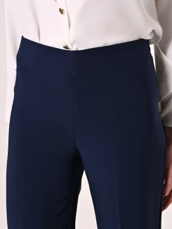 PANTALONI PALAZZO IN TESSUTO TECNICO BLU