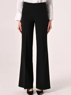 PANTALONI PALAZZO IN TESSUTO TECNICO NERO