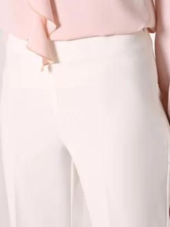 PANTALONI PALAZZO IN TESSUTO TECNICO BIANCO