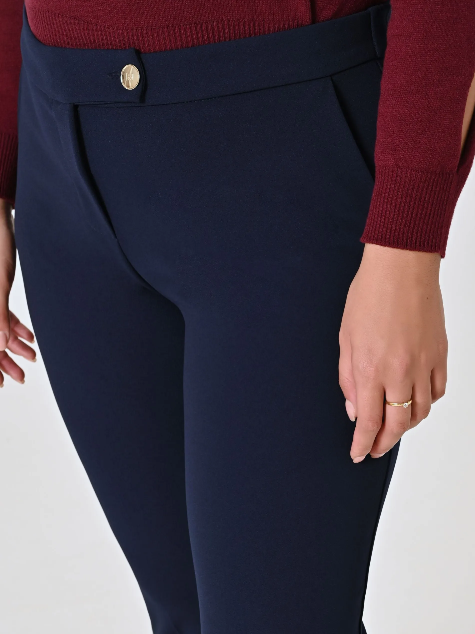 PANTALONI SKINNY CURVY BLU