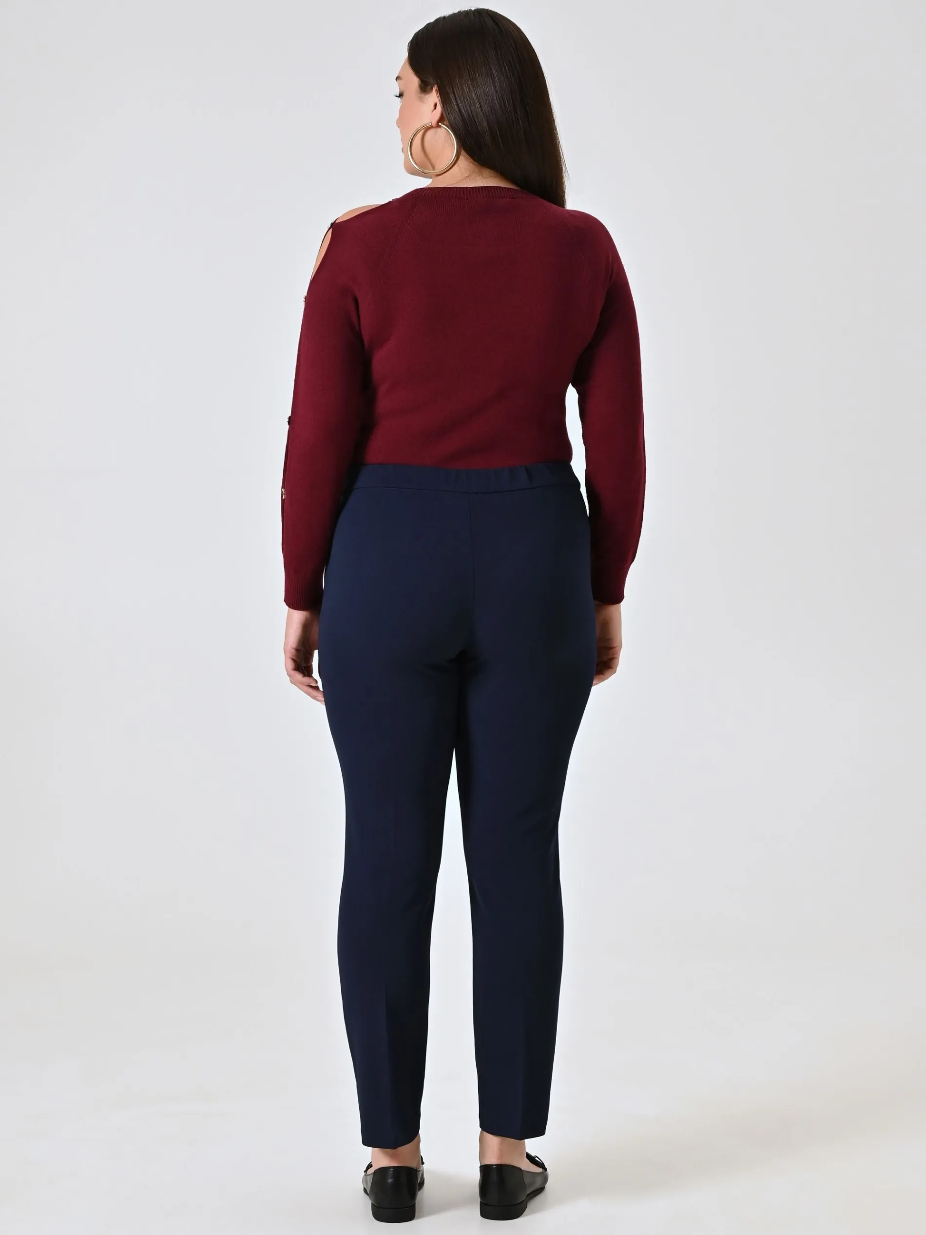 PANTALONI SKINNY CURVY BLU