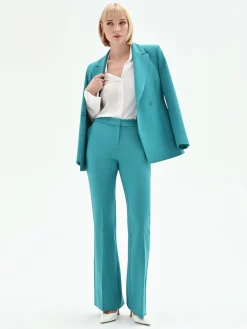 PANTALONI STUDIO FLARED VERDE SMERALDO