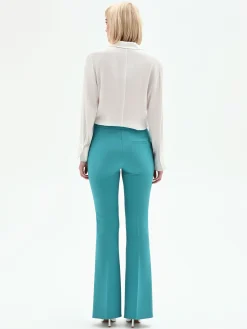 PANTALONI STUDIO FLARED VERDE SMERALDO