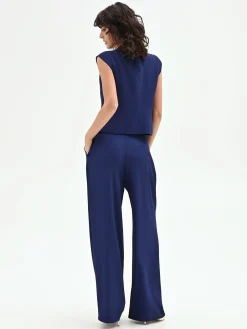 PANTALONI STUDIO PALAZZO BLU INDACO