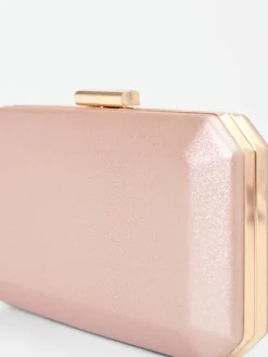 POCHETTE ROSA CON FINITURA SCINTILLANTE