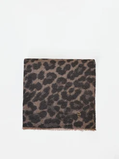 SCIARPA NERA STAMPA ANIMALIER