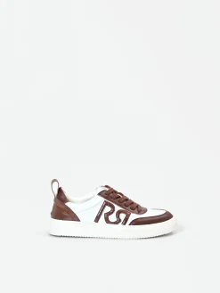 SNEAKER CIOCCOLATO CON INSERTI EFFETTO COCCODRILLO
