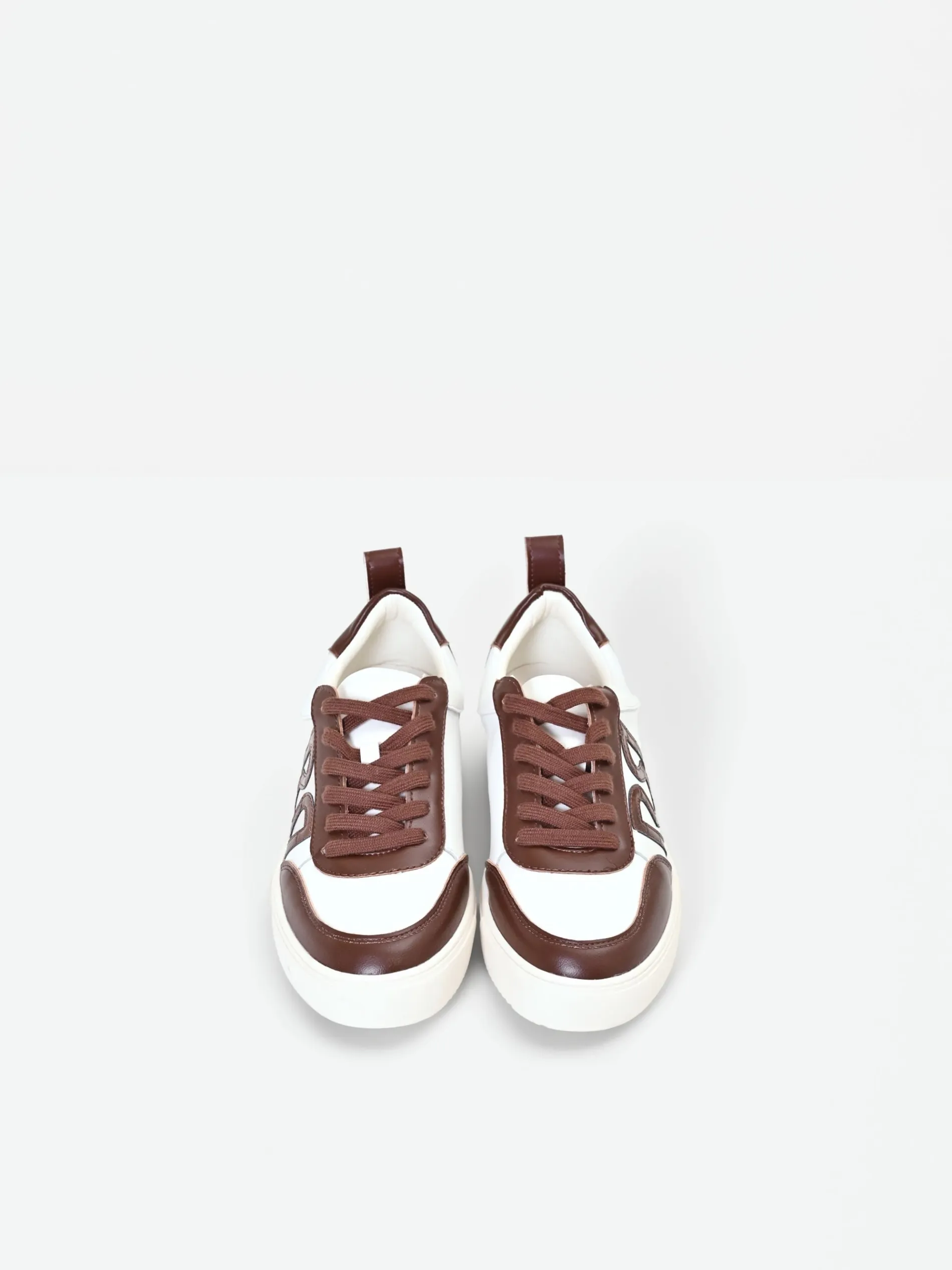 SNEAKER CIOCCOLATO CON INSERTI EFFETTO COCCODRILLO