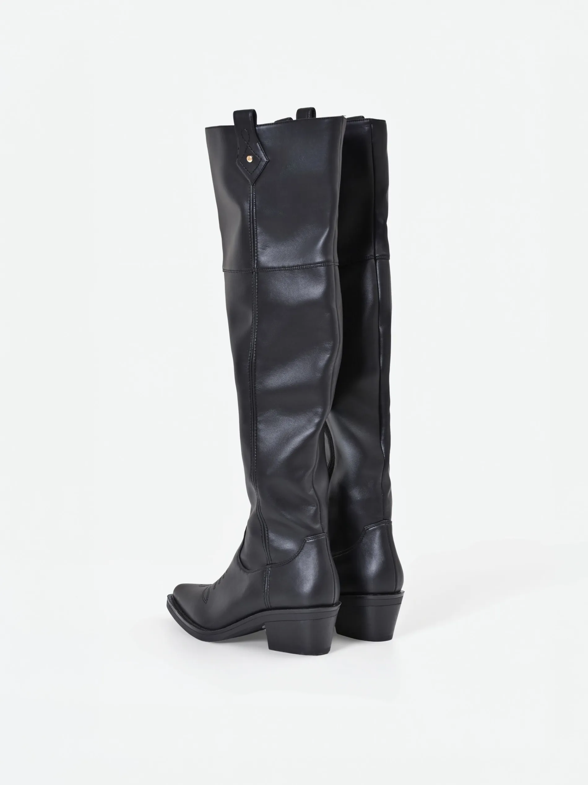 STIVALE NERO STILE TEXANO CON GAMBALE ALTO