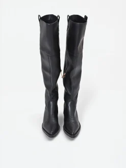 STIVALE NERO STILE TEXANO CON GAMBALE ALTO