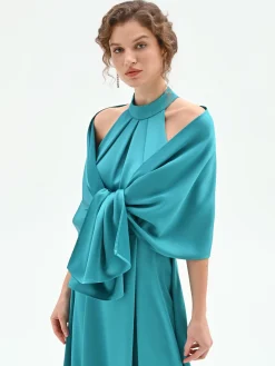 STOLA ATELIER EFFETTO MANTELLA VERDE SMERALDO