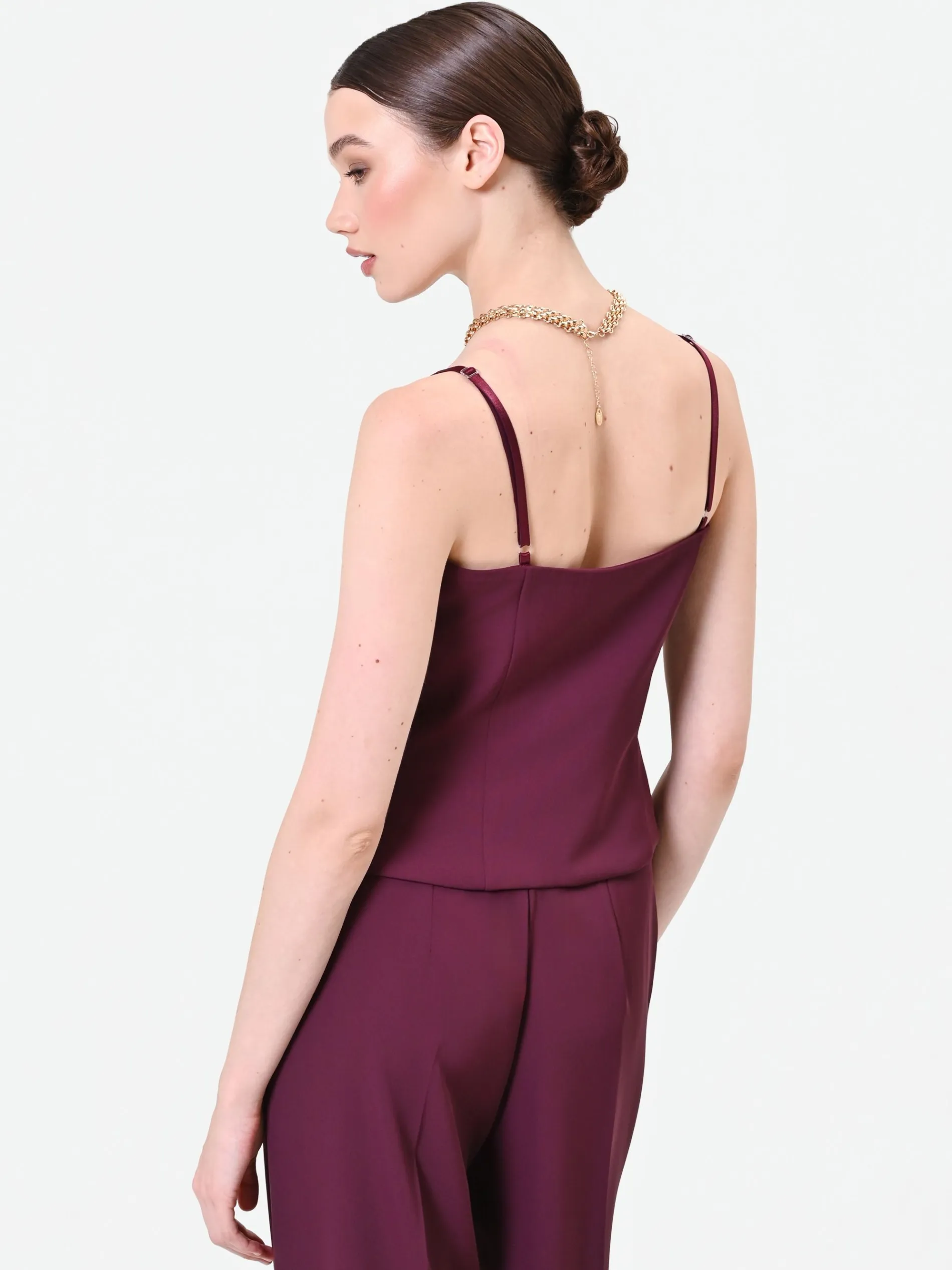 TOP BORDEAUX CON SCOLLO A CUORE