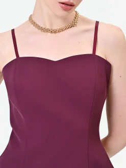 TOP BORDEAUX CON SCOLLO A CUORE