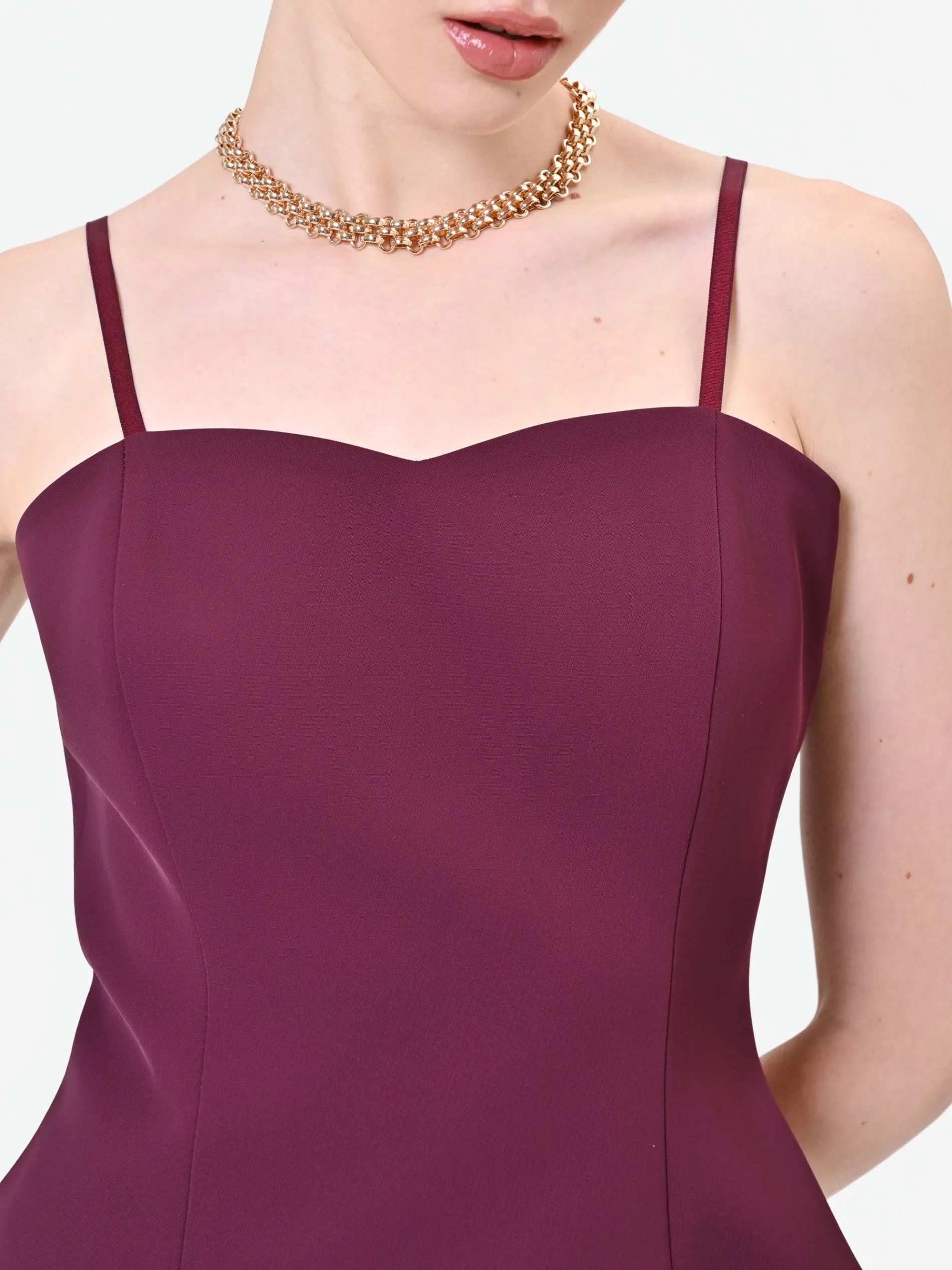 TOP BORDEAUX CON SCOLLO A CUORE