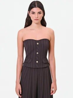 TOP BUSTIER GESSATO TESTA DI MORO