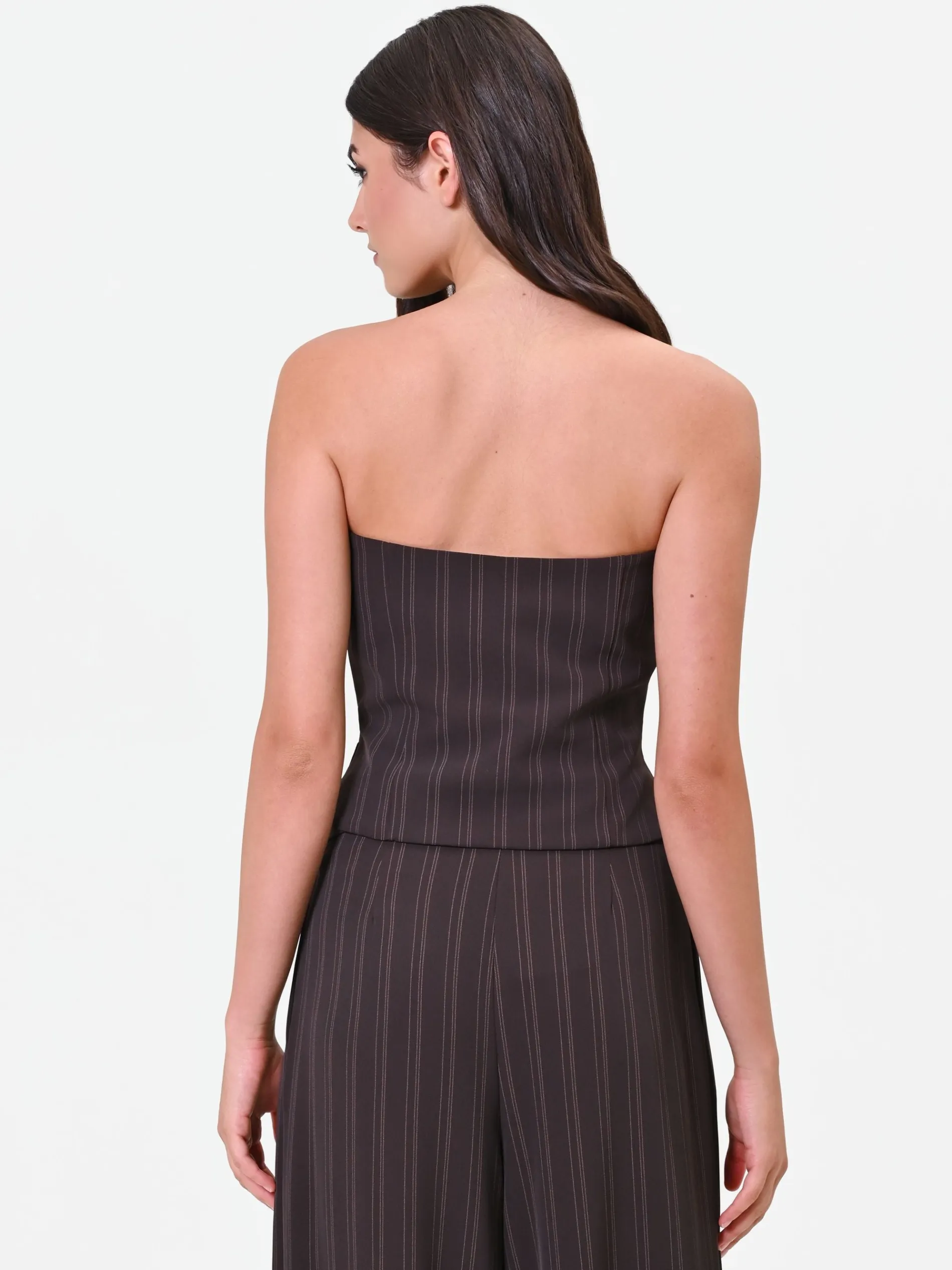 TOP BUSTIER GESSATO TESTA DI MORO