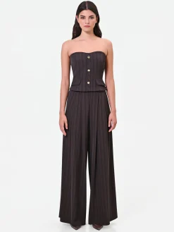 TOP BUSTIER GESSATO TESTA DI MORO