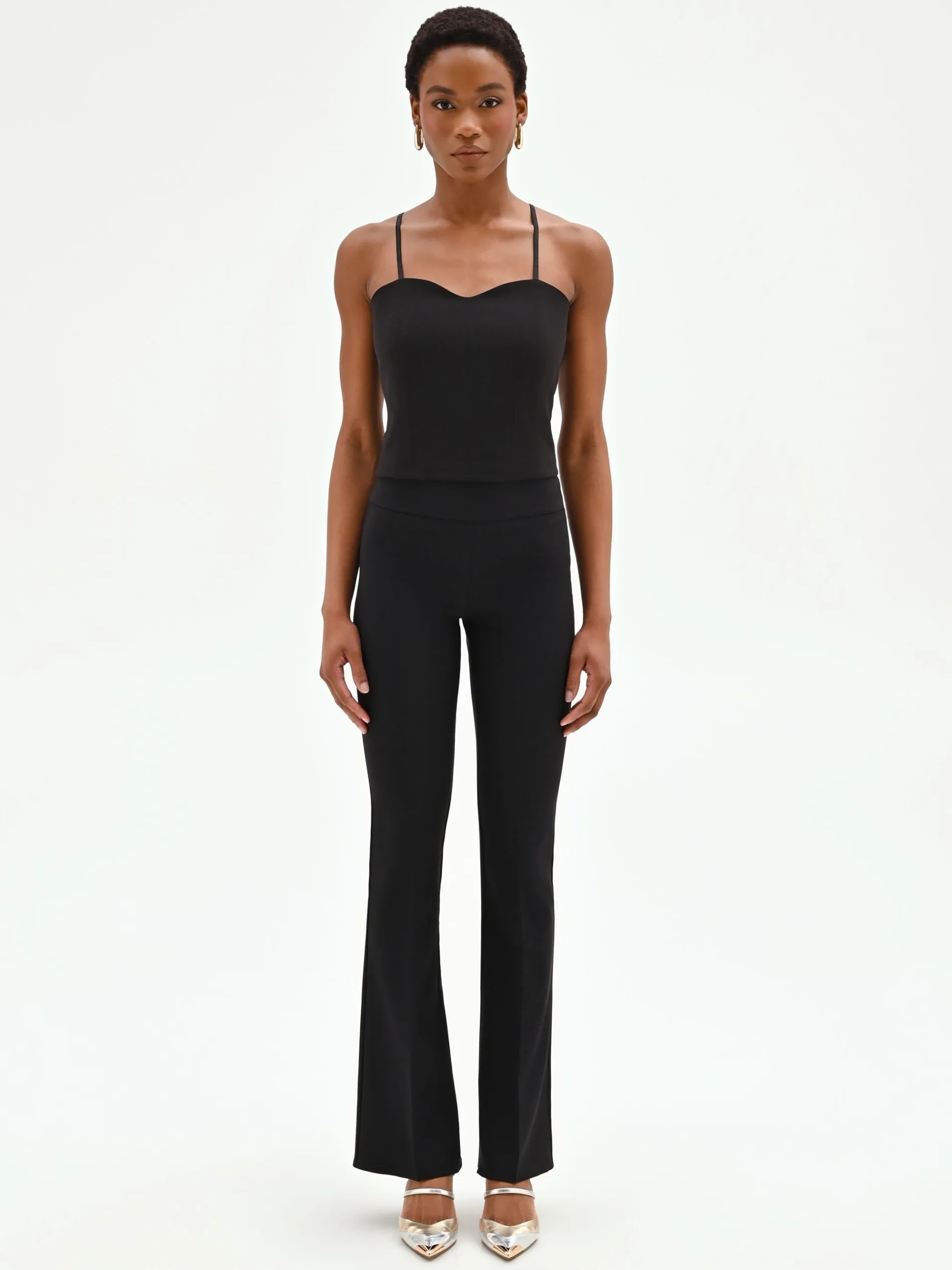 TOP BUSTIER NERO CON DOPPIE SPALLINE
