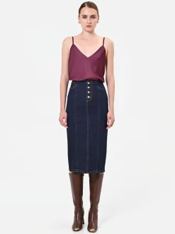 TOP LINGERIE IN RASO BORDEAUX ROSSO