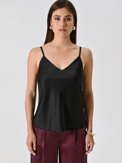 TOP NERO SPALLINE SOTTILI