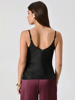 TOP NERO SPALLINE SOTTILI