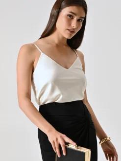 TOP SPALLINE SOTTILI BIANCO