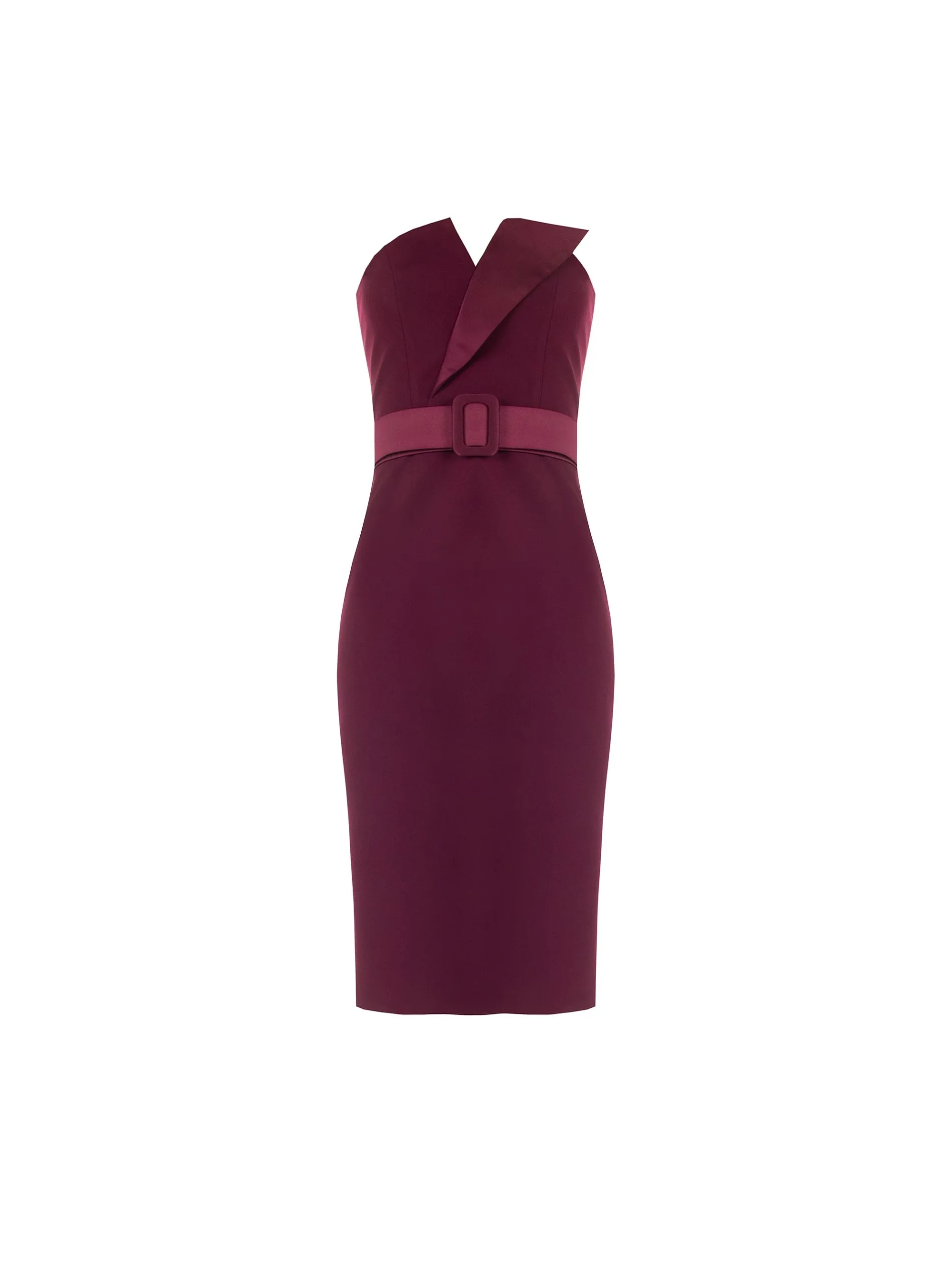 TUBINO BORDEAUX CON CINTURA E REVER