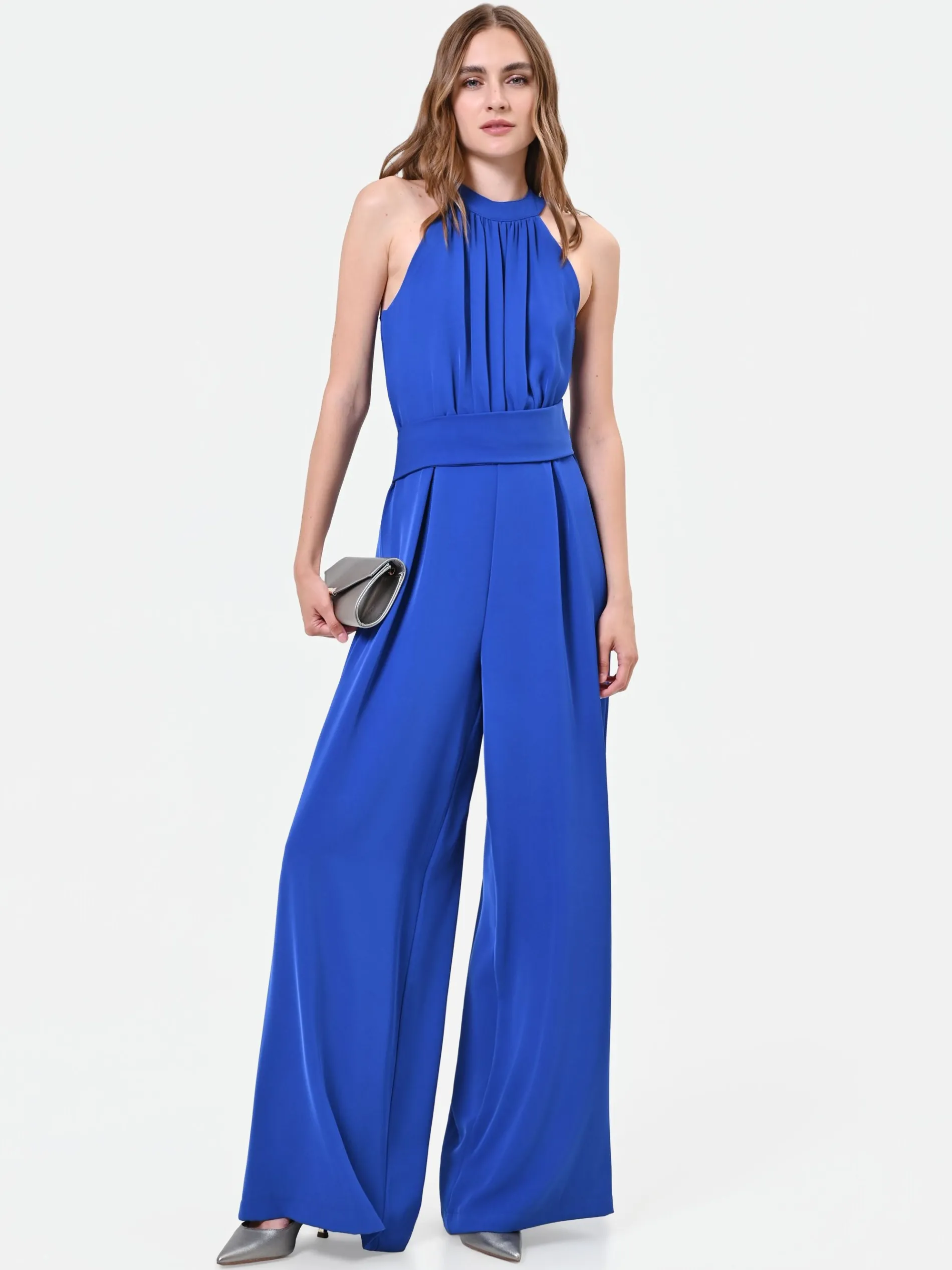 TUTA BLU CINA CON SCOLLO ALL'AMERICANA