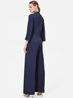 TUTA BLU CON BOTTONE DESIGN